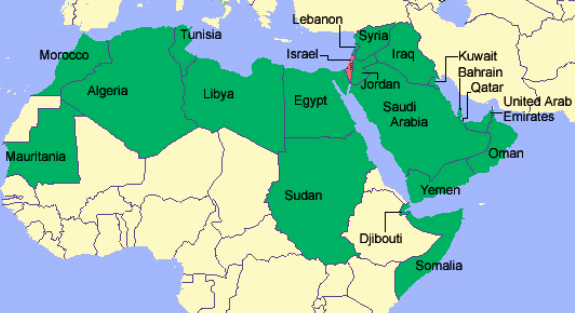Map Of Arab Nations Arab Israeli conflict   Role of religion